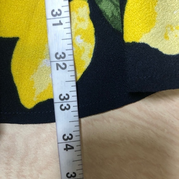 Mud Pie Dress Women's Navy Blue Lemon Preppy Ruffle Hem Size Small (4-6) - Picture 5 of 5